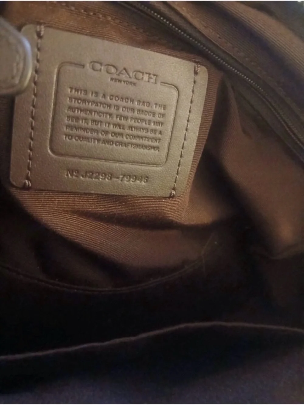 Coach Burgundy Leather Rowan Satchel with Gold Hardware